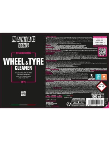 MAFRA Wheel & Tyre Cleaner - Maniac Line For Car Detailing MF76