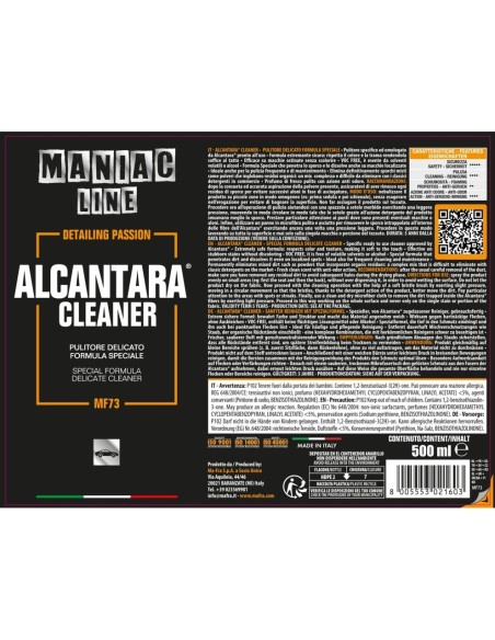 MAFRA Alcantara® Cleaner - Maniac Line For Car Detailing MF73