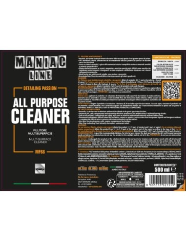MAFRA All Purpose Cleaner - Maniac Line For Car Detailing MF68