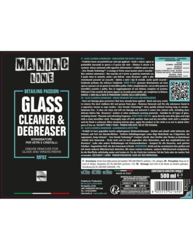 MAFRA Glass Cleaner & Degreaser - Maniac Line For Car Detailing MF82