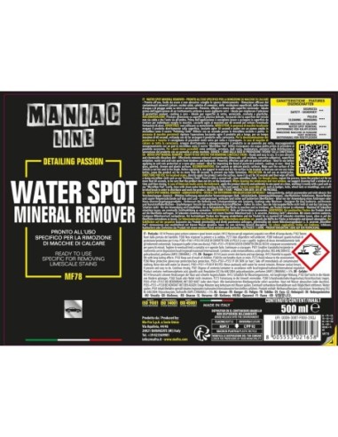 MAFRA Water Spot Mineral Remover - Maniac Line For Car Detailing MF78