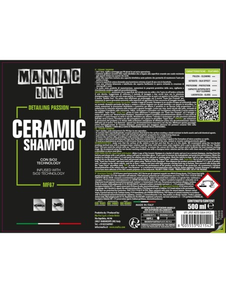 MAFRA Ceramic Shampoo - Maniac Line For Car Detailing MF67