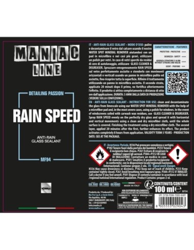 MAFRA Rain Speed - Maniac Line For Car Detailing MF94