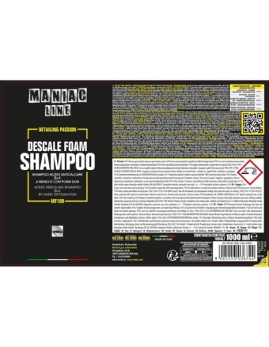 MAFRA Descale Foam Shampoo - Maniac Line For Car Detailing MF109