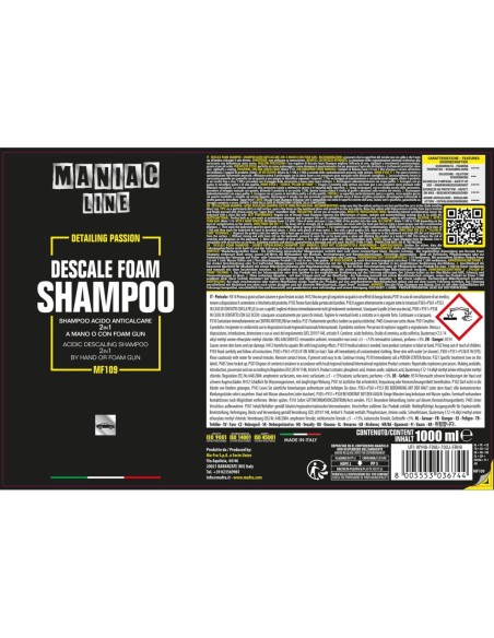 MAFRA Descale Foam Shampoo - Maniac Line For Car Detailing MF109